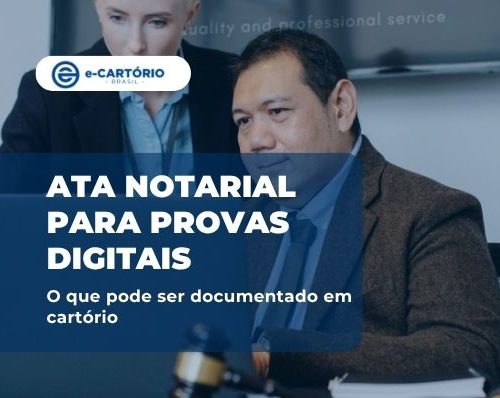 Advogados em cartório selecionando no computador ata notarial para provas digitais: o que pode ser documentado em cartório
